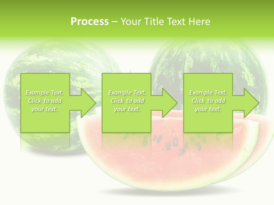 Isolated Green Watermelon PowerPoint Template