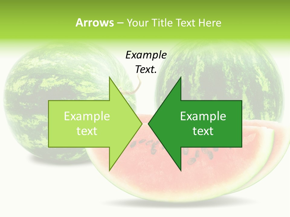 Isolated Green Watermelon PowerPoint Template