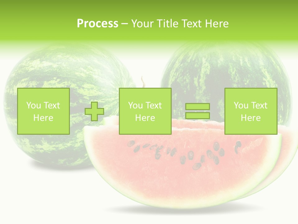 Isolated Green Watermelon PowerPoint Template