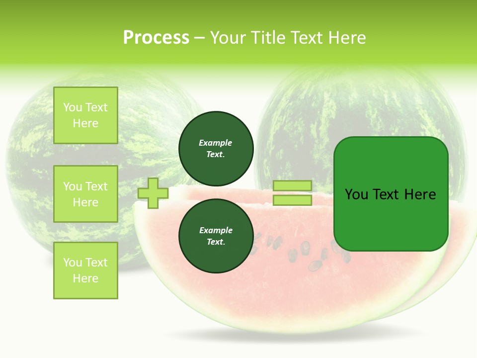 Isolated Green Watermelon PowerPoint Template