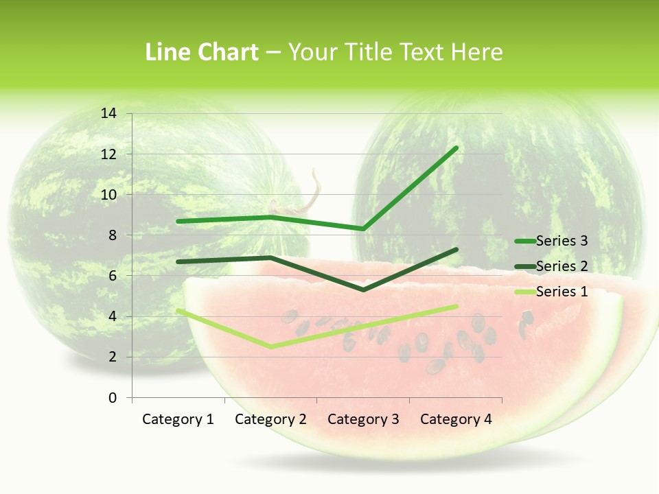Isolated Green Watermelon PowerPoint Template