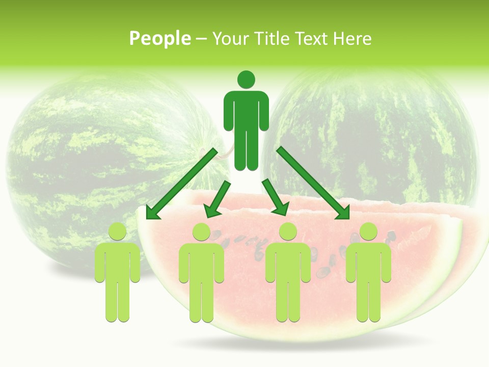 Isolated Green Watermelon PowerPoint Template
