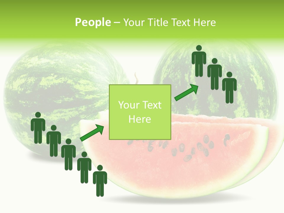 Isolated Green Watermelon PowerPoint Template