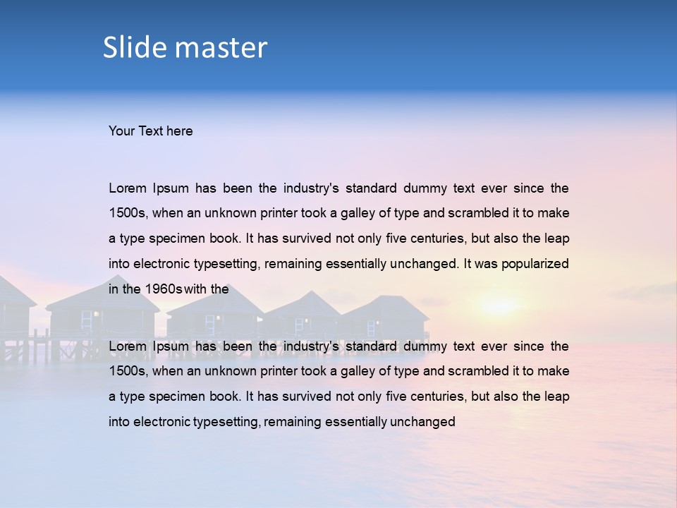 Relaxation Exotic Sunset PowerPoint Template