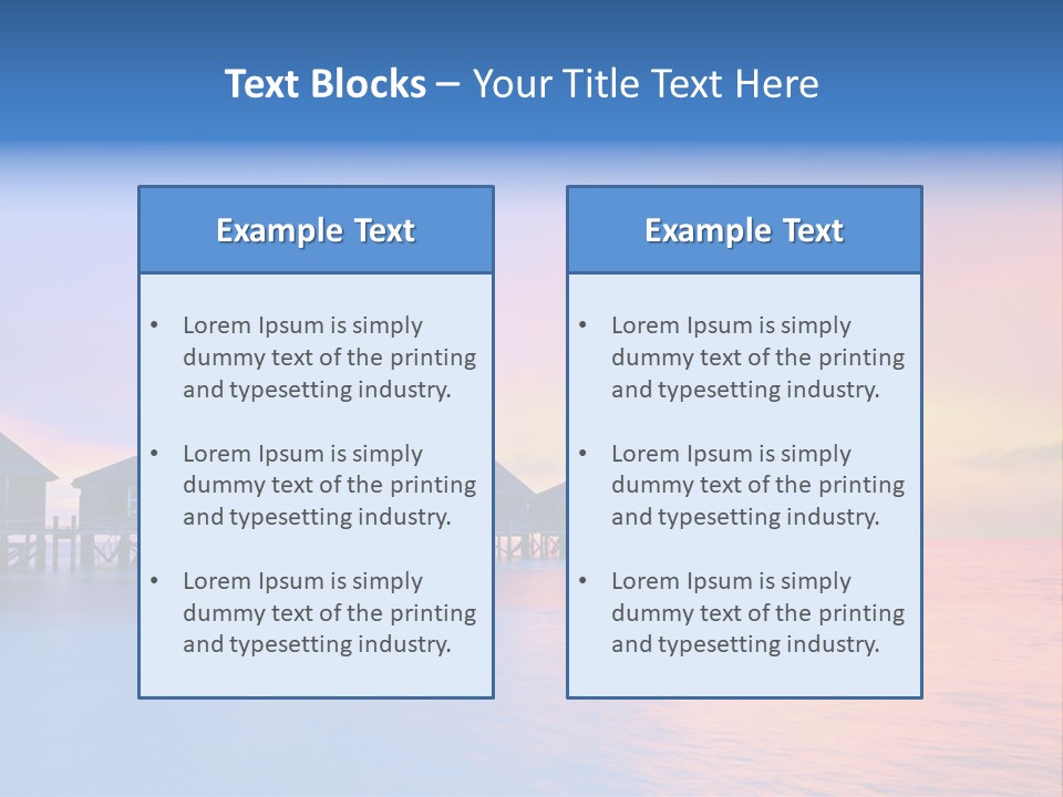 Relaxation Exotic Sunset PowerPoint Template