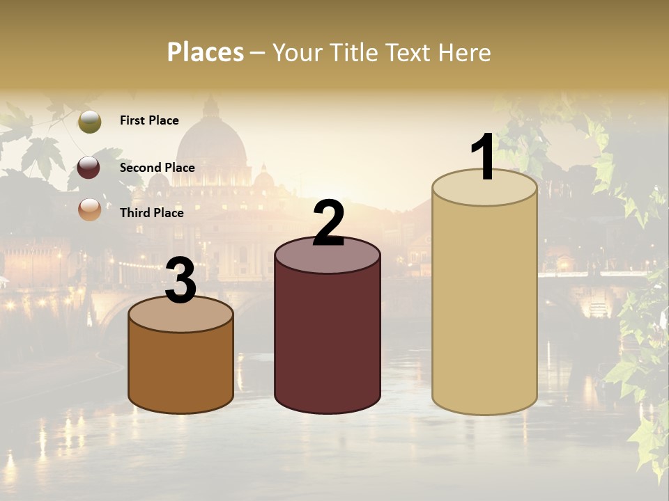 Dawn Evening Bridge PowerPoint Template