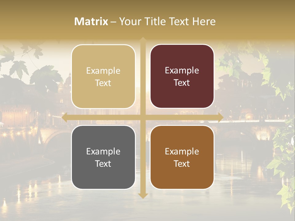 Dawn Evening Bridge PowerPoint Template