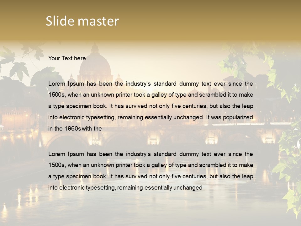 Dawn Evening Bridge PowerPoint Template