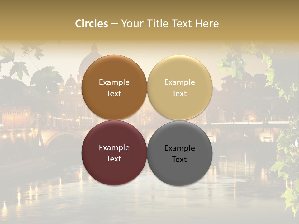 Dawn Evening Bridge PowerPoint Template