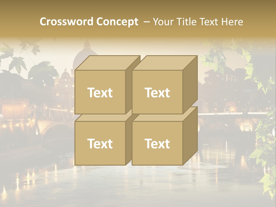 Dawn Evening Bridge PowerPoint Template
