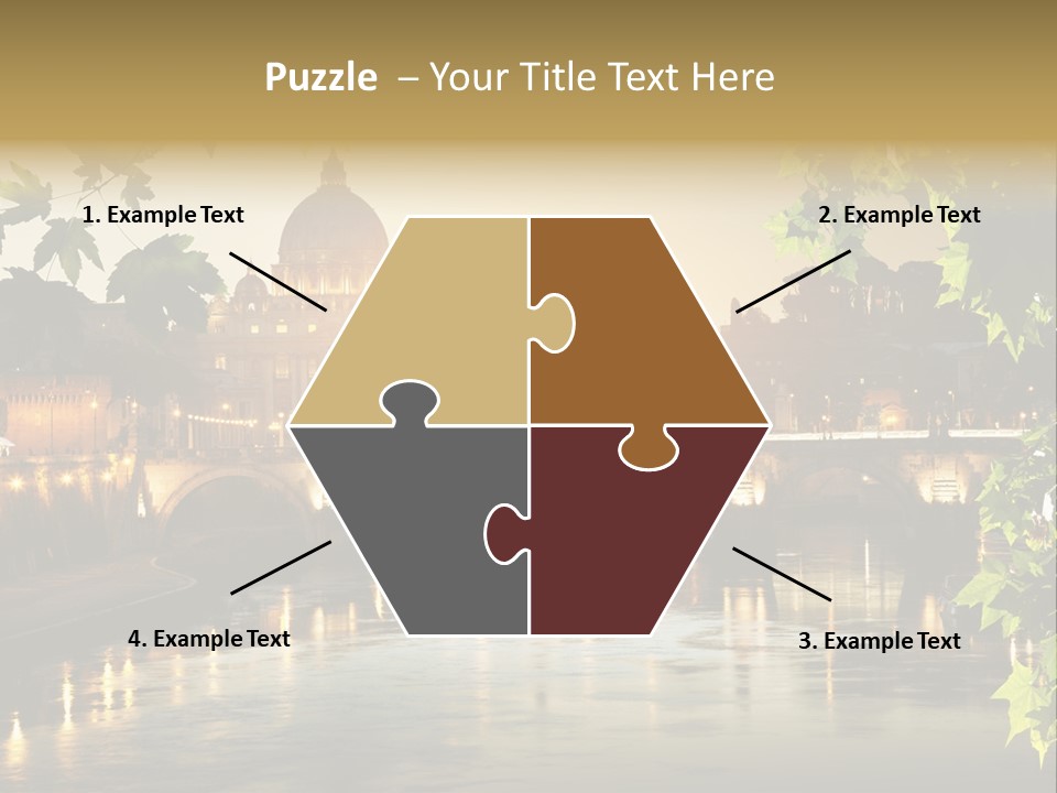 Dawn Evening Bridge PowerPoint Template