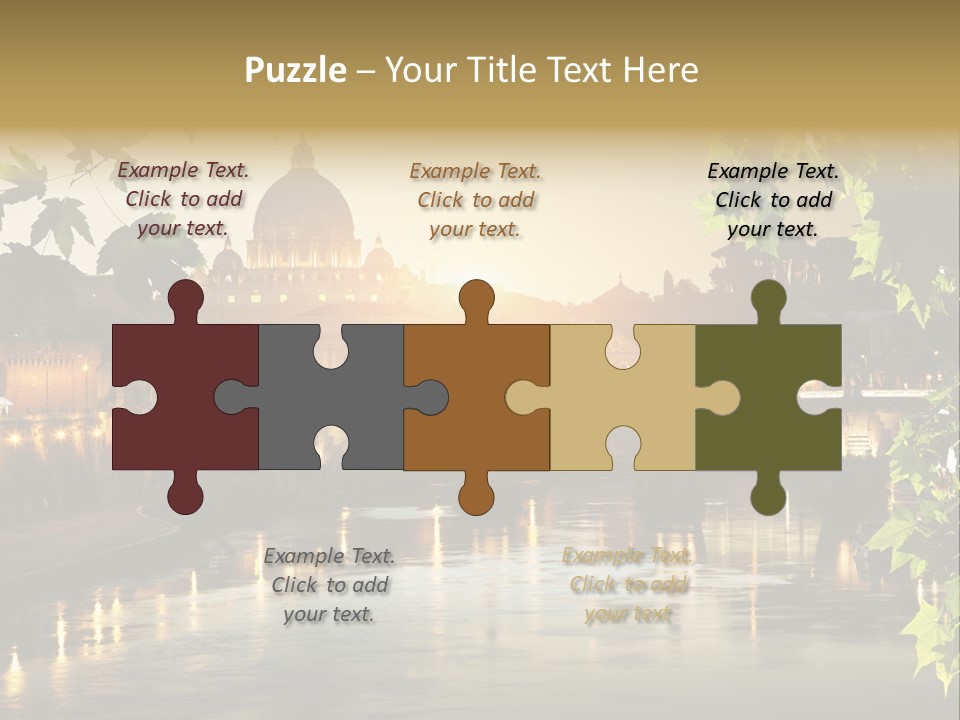 Dawn Evening Bridge PowerPoint Template