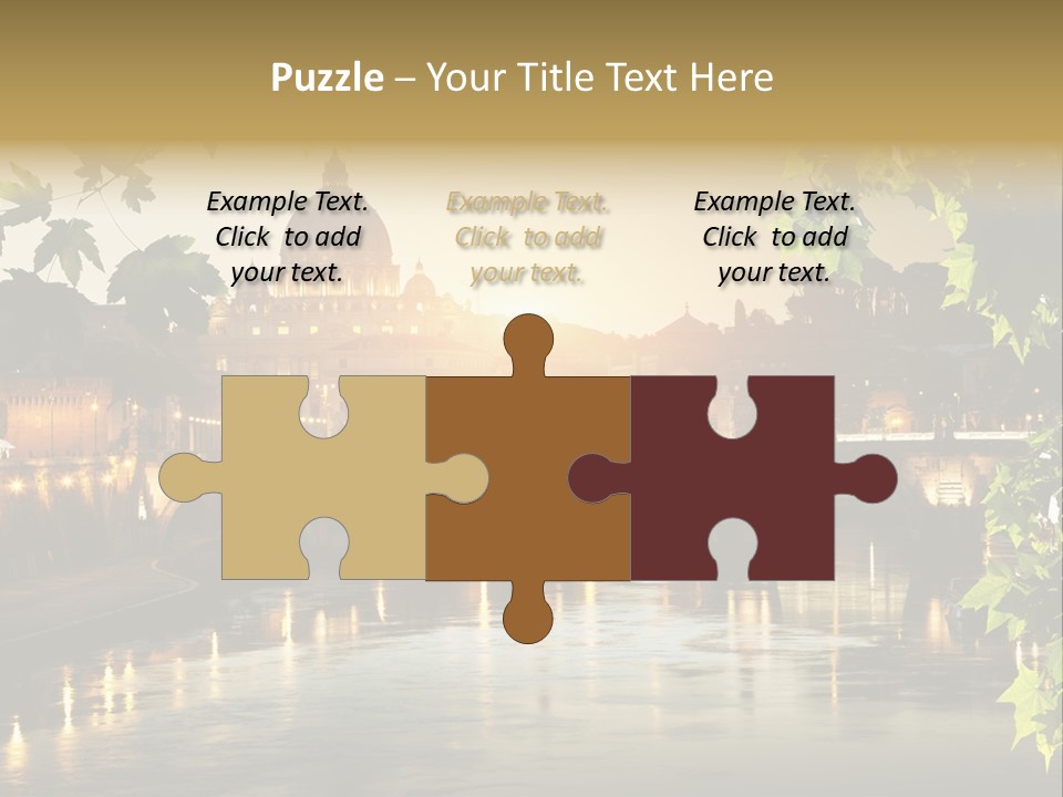 Dawn Evening Bridge PowerPoint Template