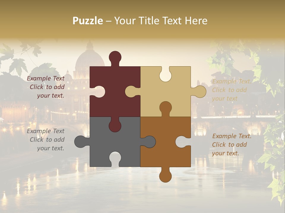 Dawn Evening Bridge PowerPoint Template