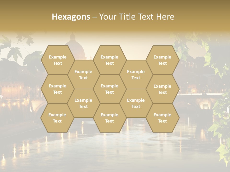 Dawn Evening Bridge PowerPoint Template