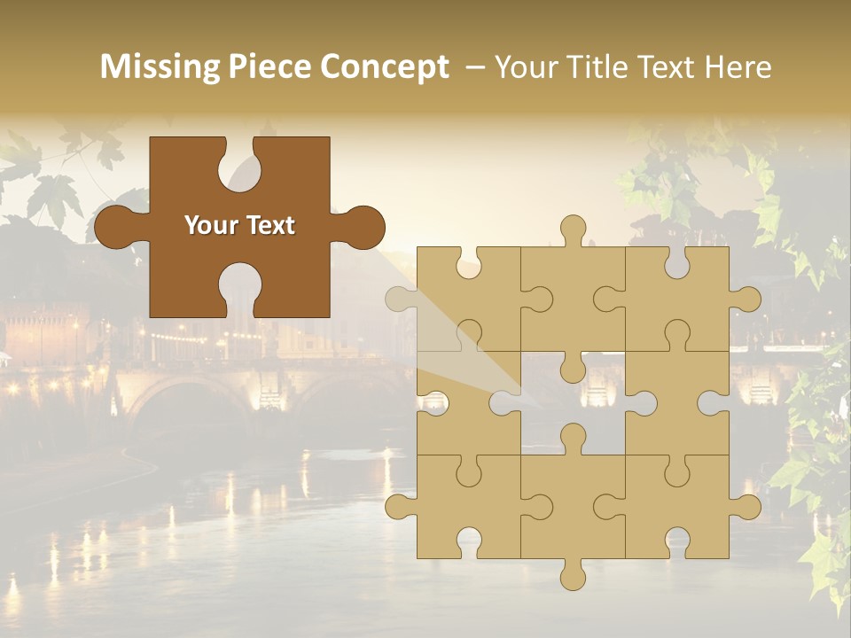 Dawn Evening Bridge PowerPoint Template