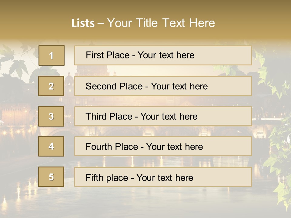 Dawn Evening Bridge PowerPoint Template