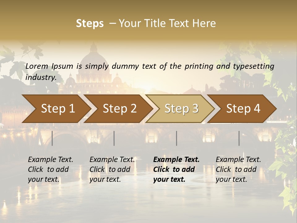 Dawn Evening Bridge PowerPoint Template