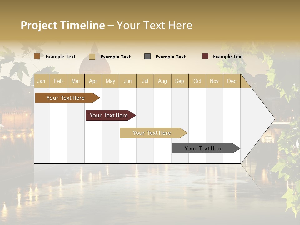 Dawn Evening Bridge PowerPoint Template
