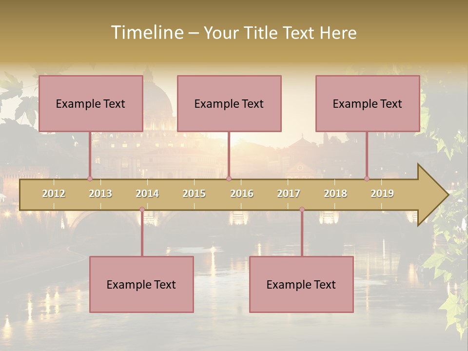Dawn Evening Bridge PowerPoint Template