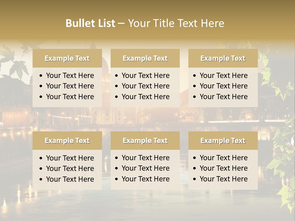 Dawn Evening Bridge PowerPoint Template