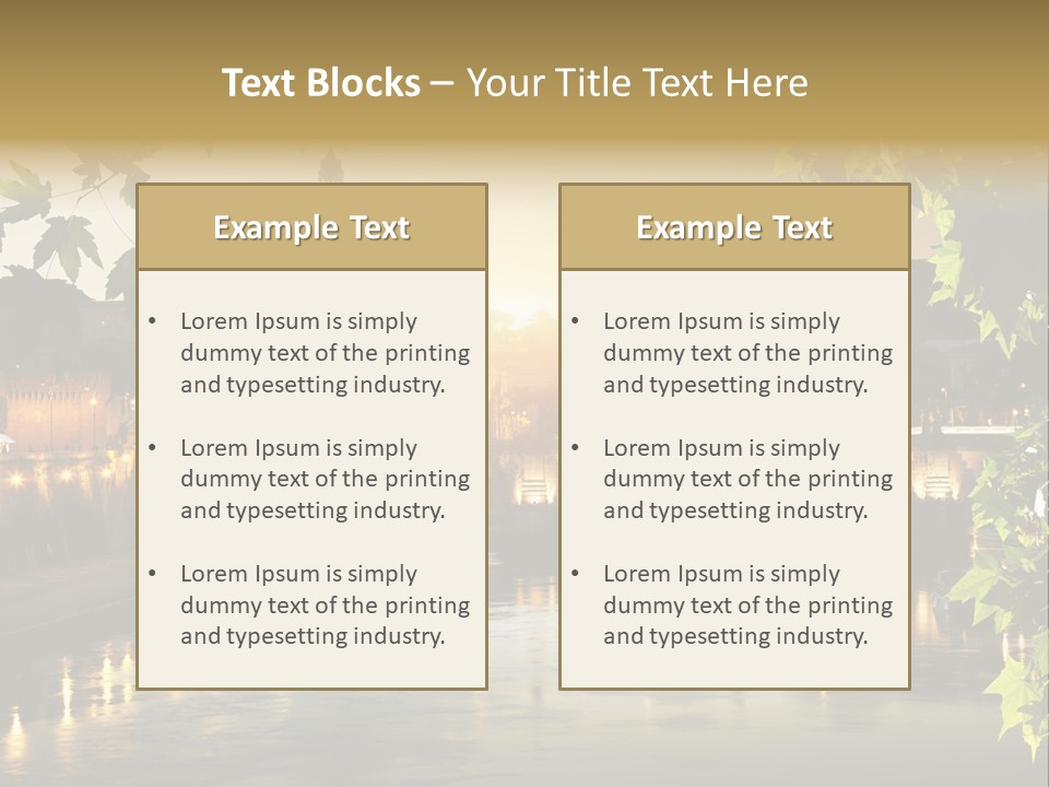 Dawn Evening Bridge PowerPoint Template