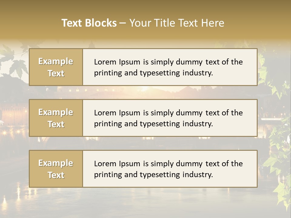 Dawn Evening Bridge PowerPoint Template