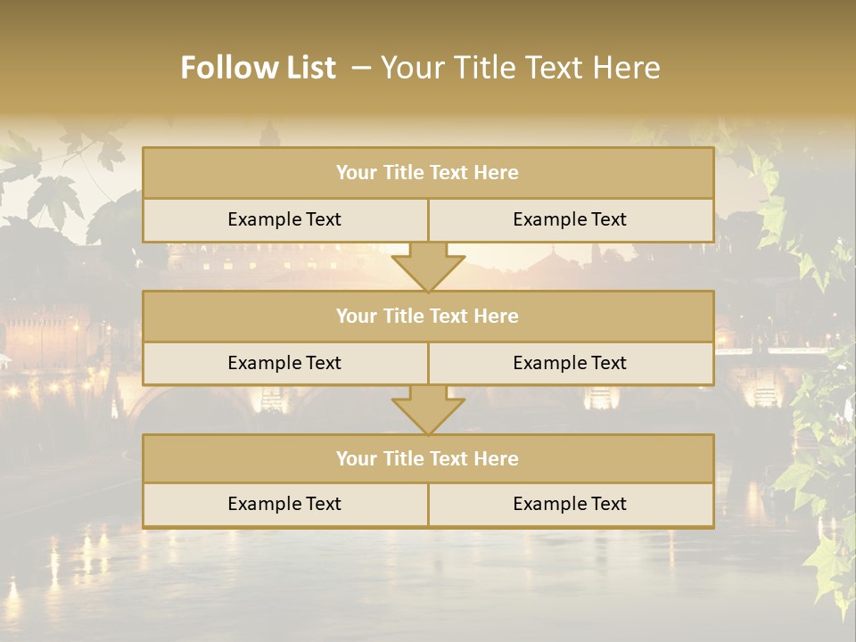 Dawn Evening Bridge PowerPoint Template