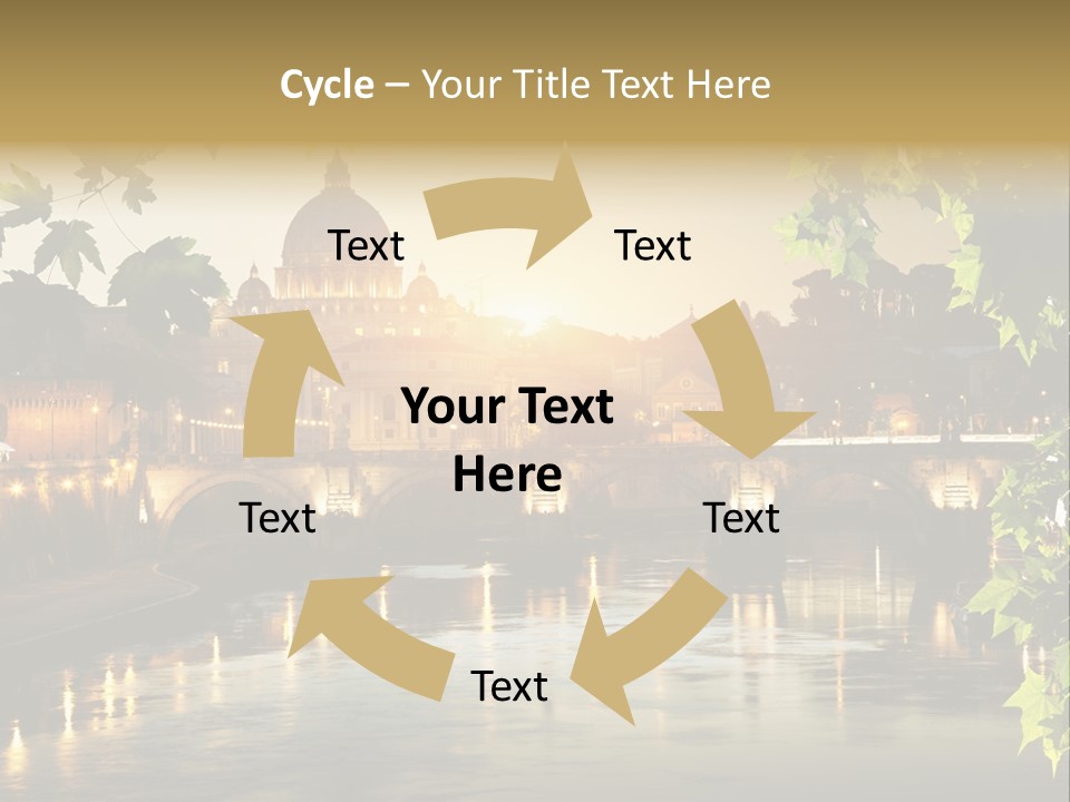 Dawn Evening Bridge PowerPoint Template