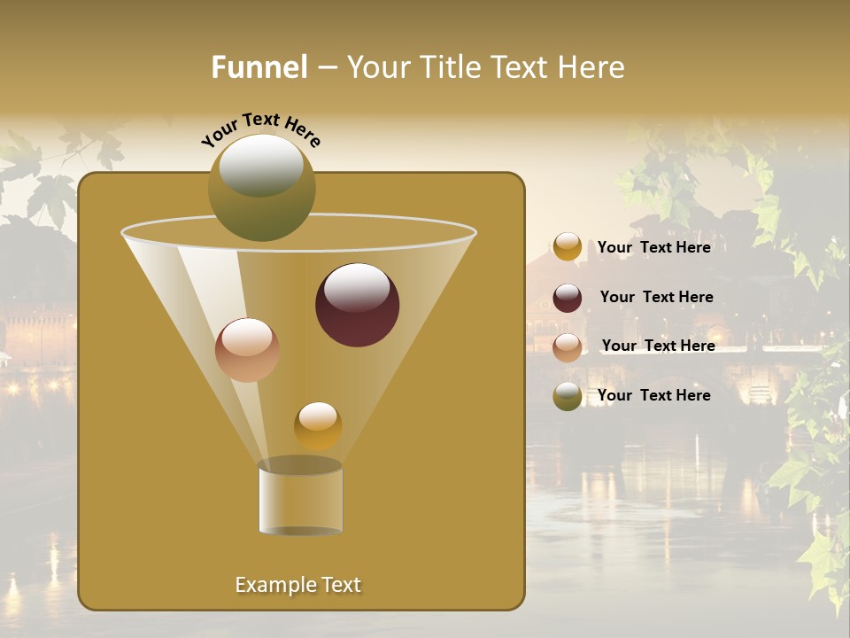 Dawn Evening Bridge PowerPoint Template