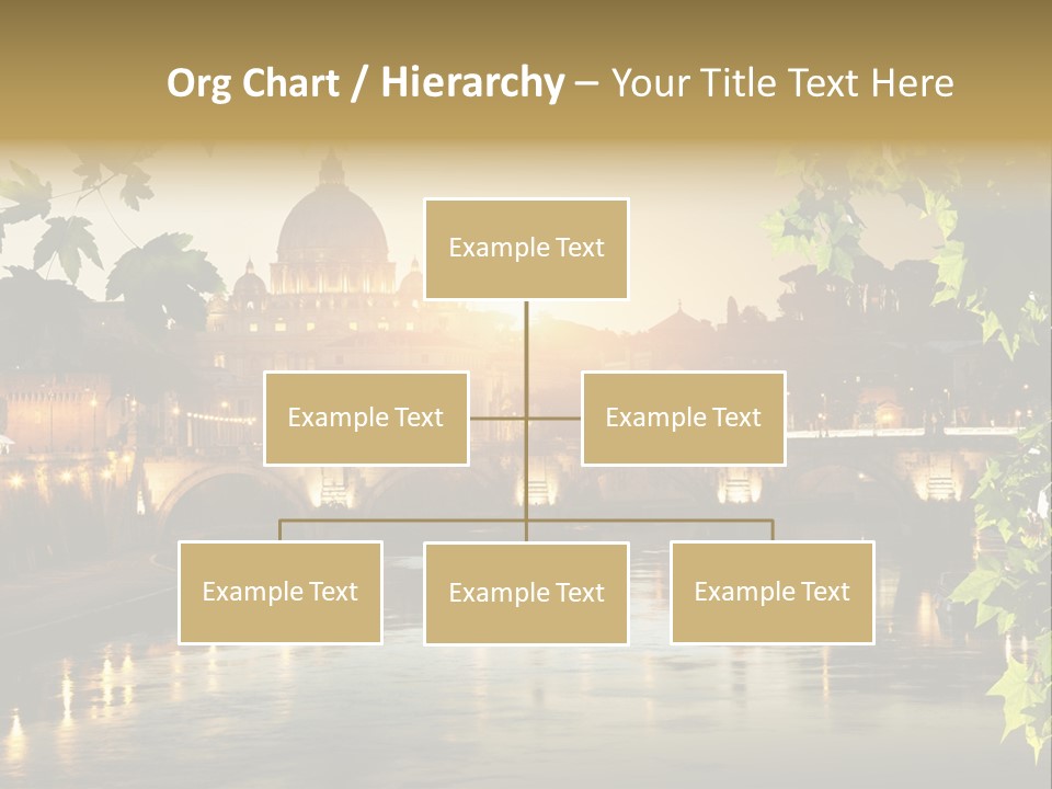 Dawn Evening Bridge PowerPoint Template