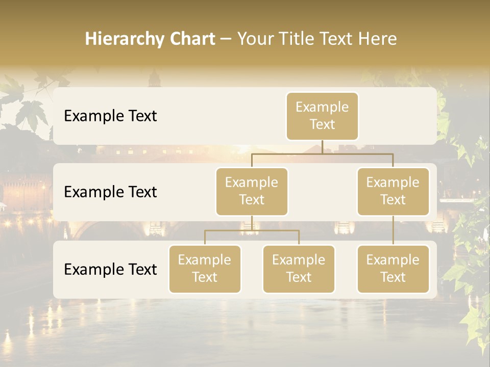 Dawn Evening Bridge PowerPoint Template