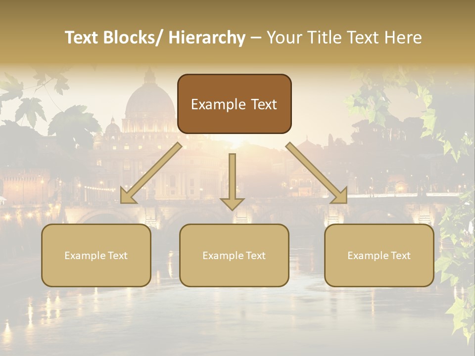 Dawn Evening Bridge PowerPoint Template