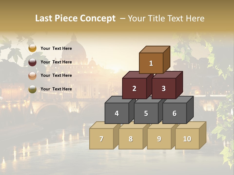 Dawn Evening Bridge PowerPoint Template