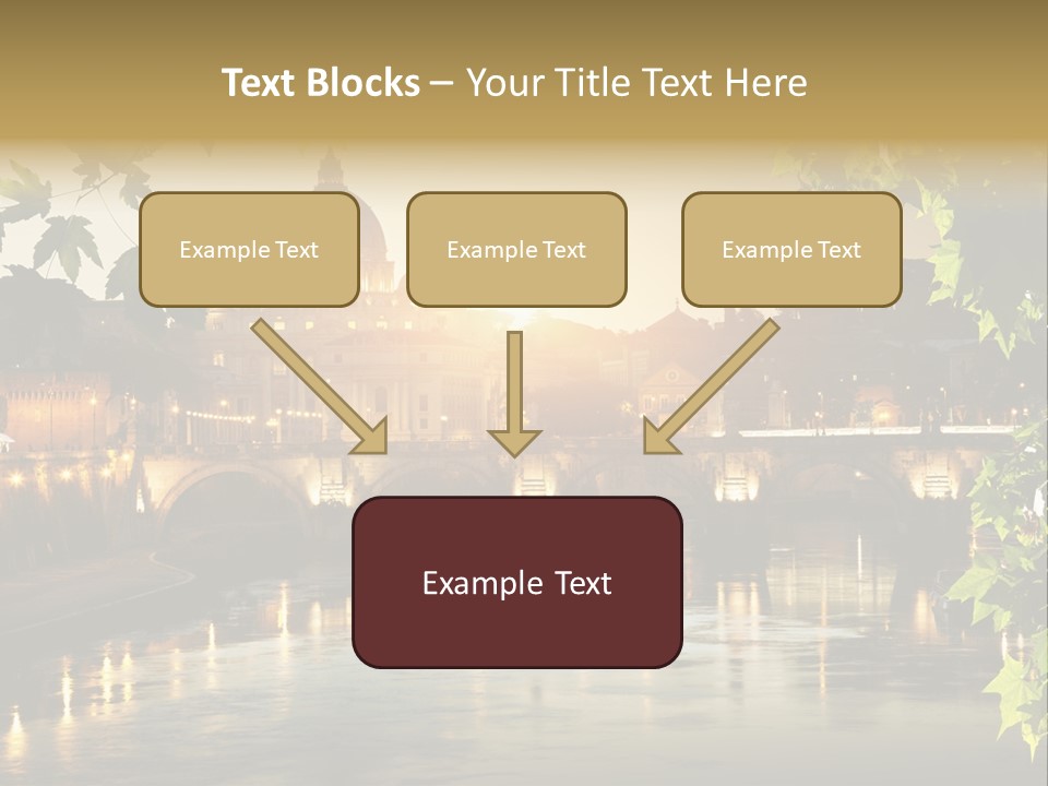 Dawn Evening Bridge PowerPoint Template