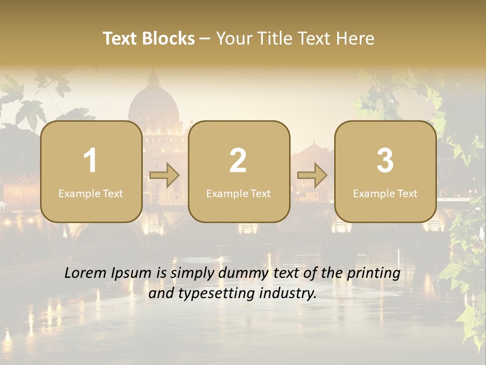 Dawn Evening Bridge PowerPoint Template