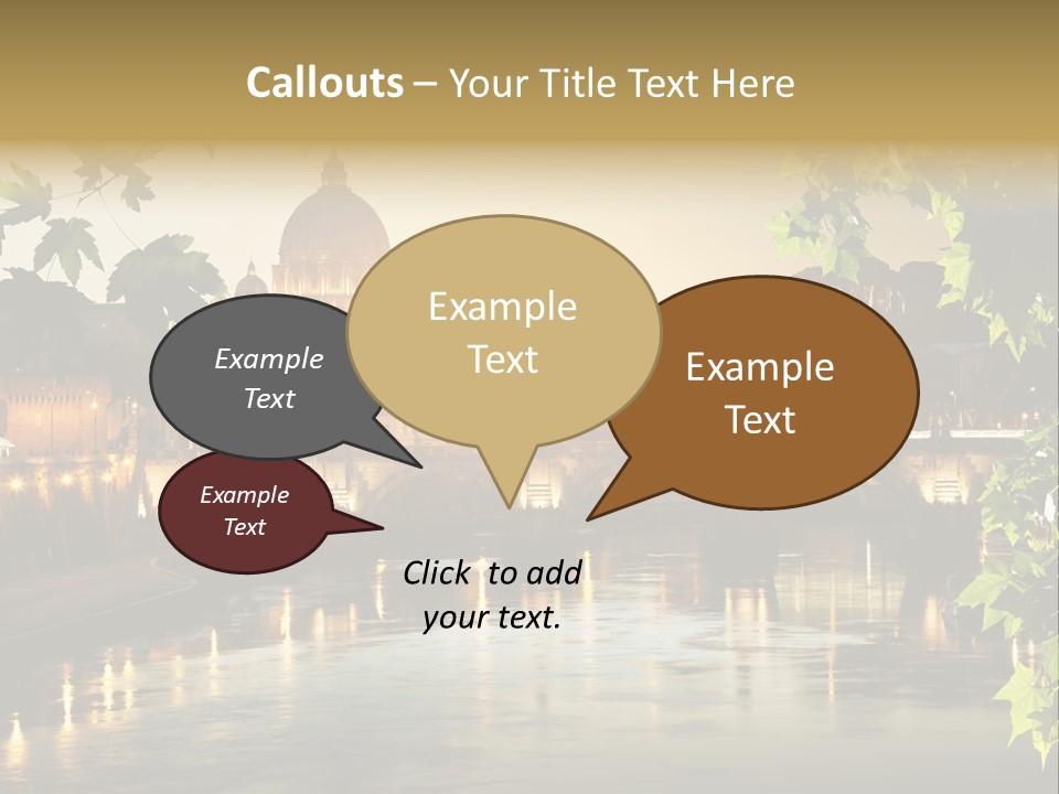 Dawn Evening Bridge PowerPoint Template