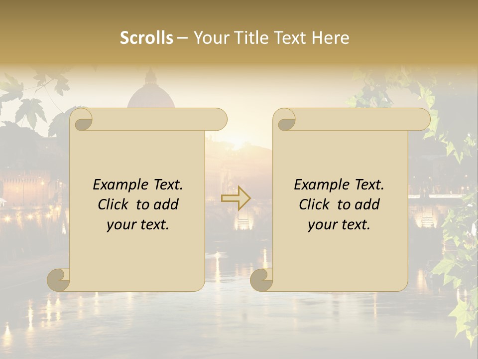 Dawn Evening Bridge PowerPoint Template
