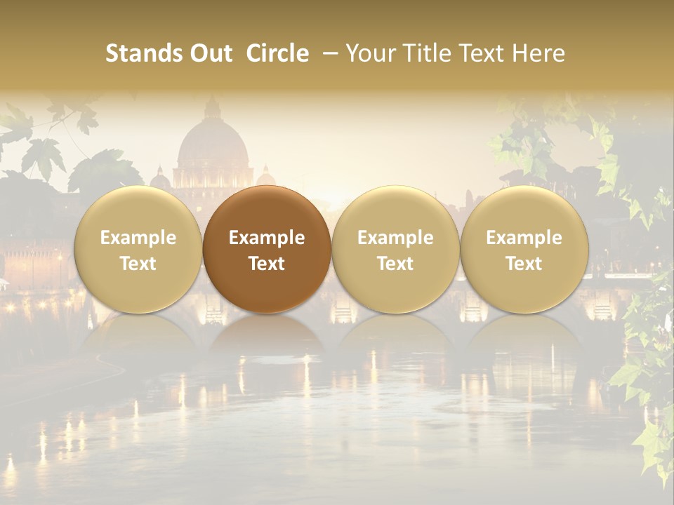 Dawn Evening Bridge PowerPoint Template