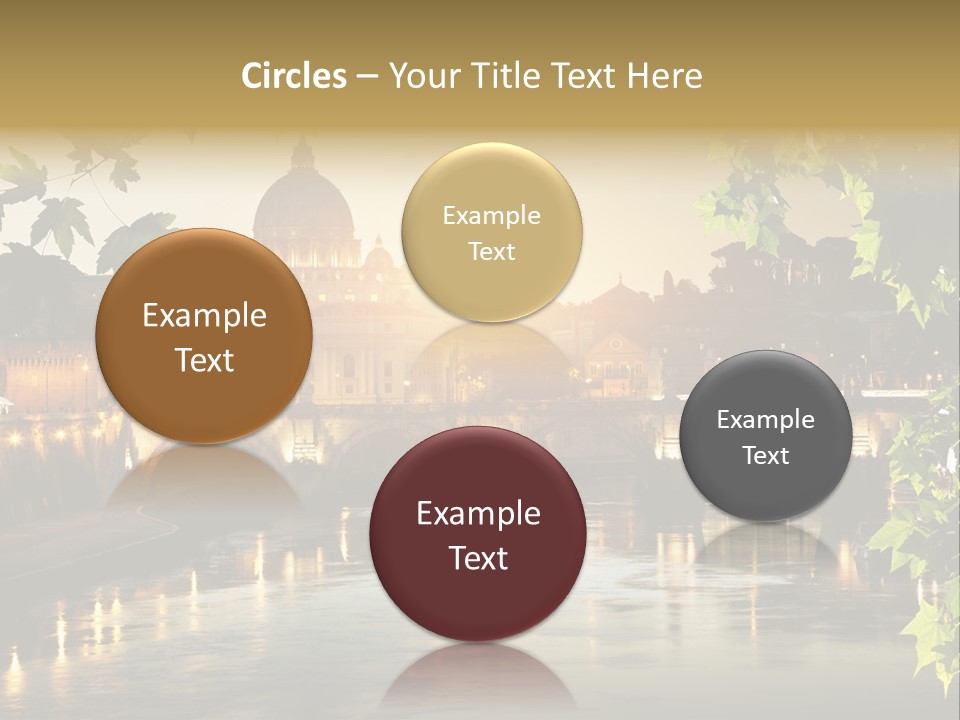 Dawn Evening Bridge PowerPoint Template