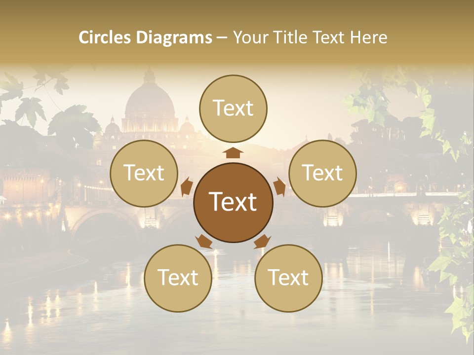 Dawn Evening Bridge PowerPoint Template