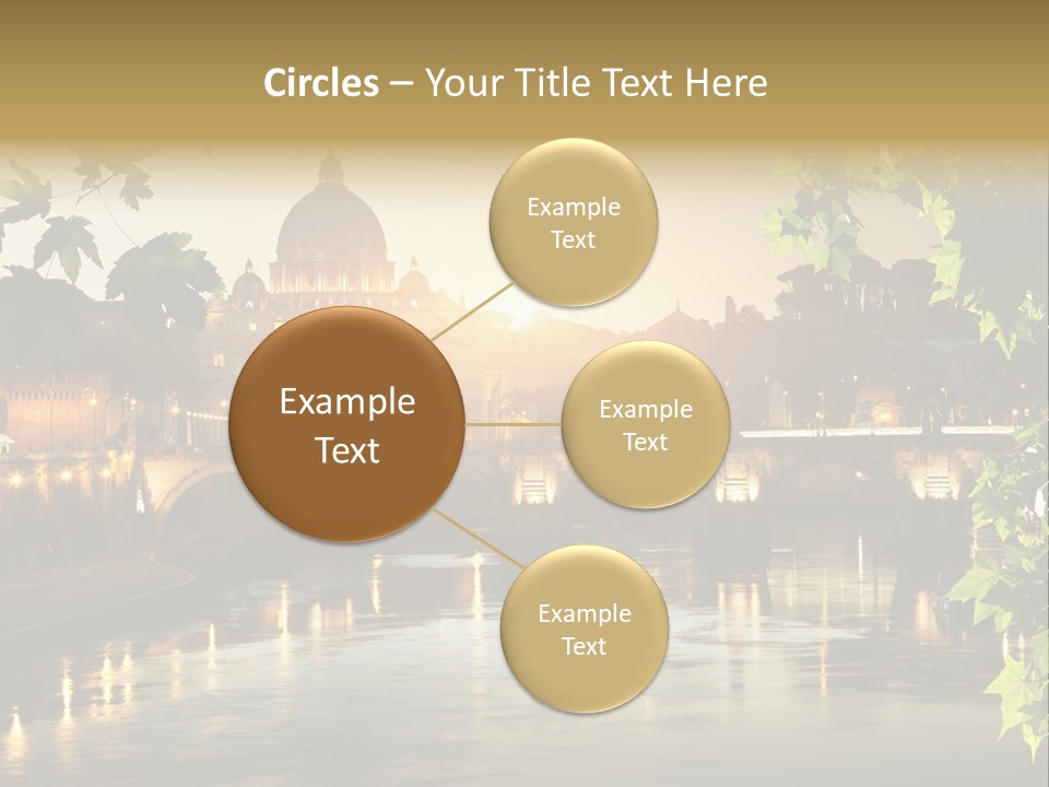 Dawn Evening Bridge PowerPoint Template