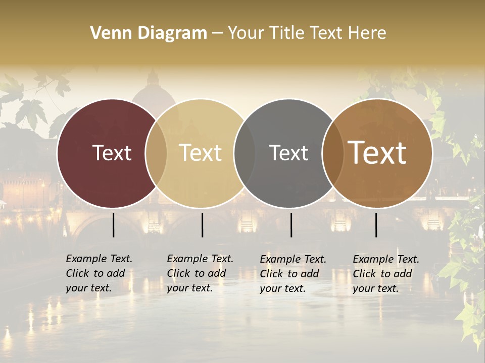 Dawn Evening Bridge PowerPoint Template