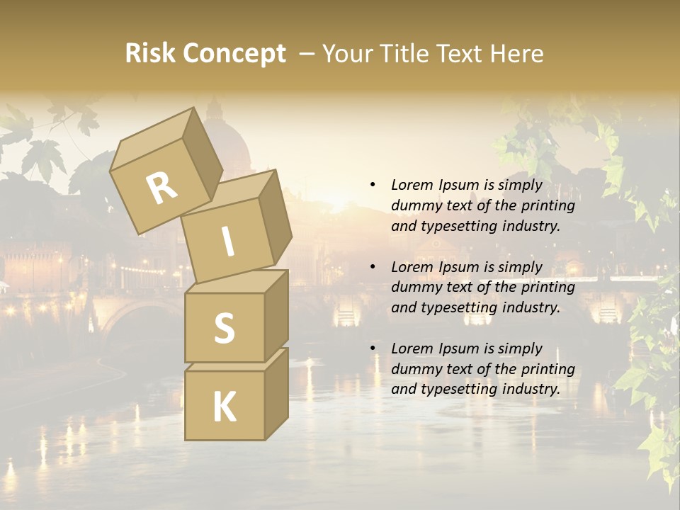 Dawn Evening Bridge PowerPoint Template