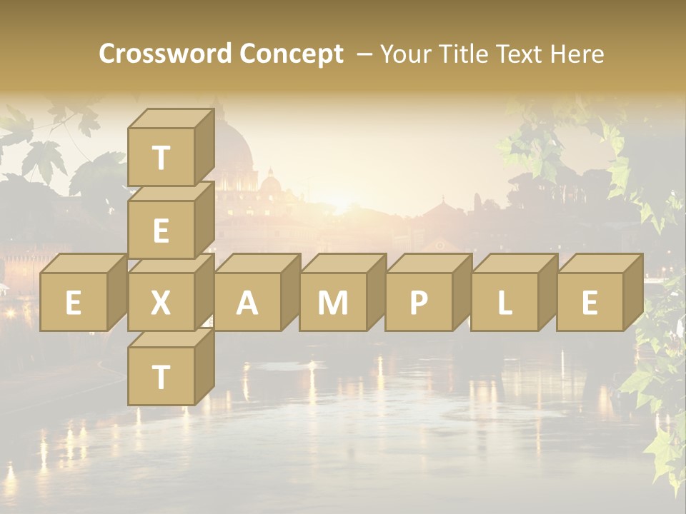 Dawn Evening Bridge PowerPoint Template