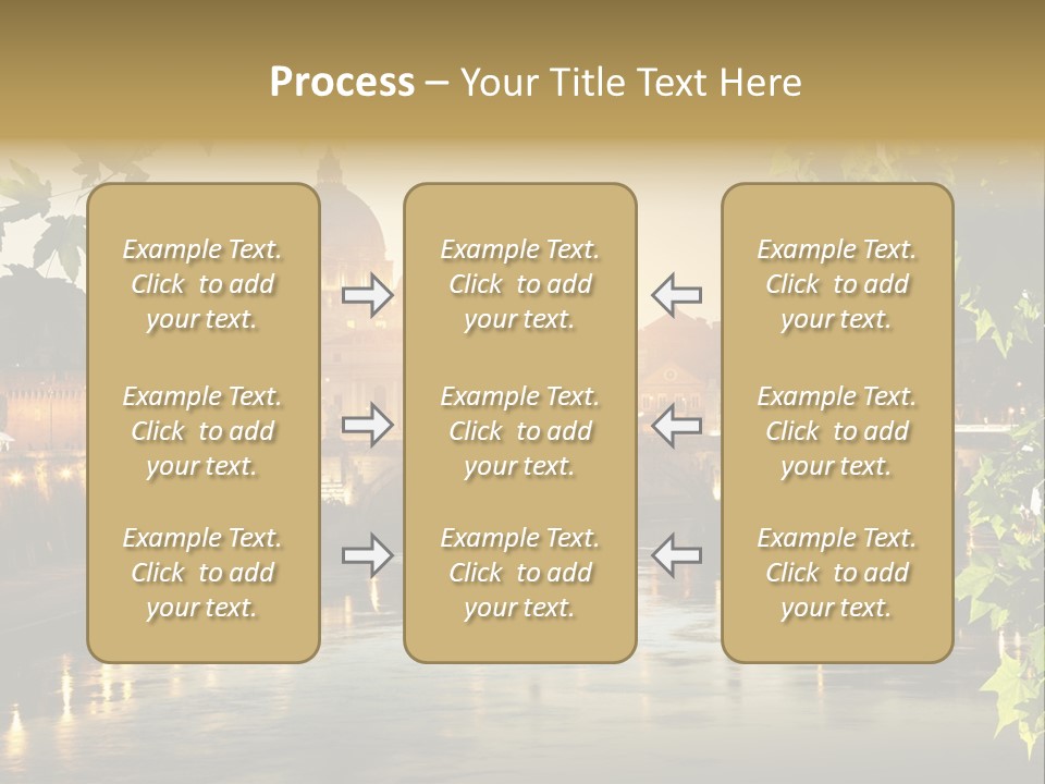Dawn Evening Bridge PowerPoint Template