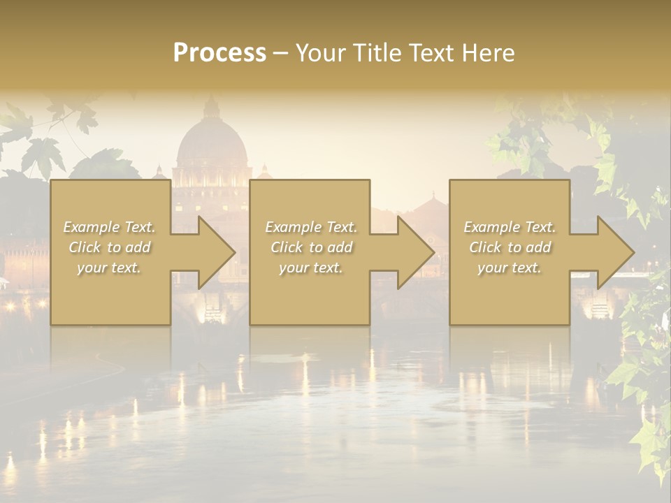 Dawn Evening Bridge PowerPoint Template