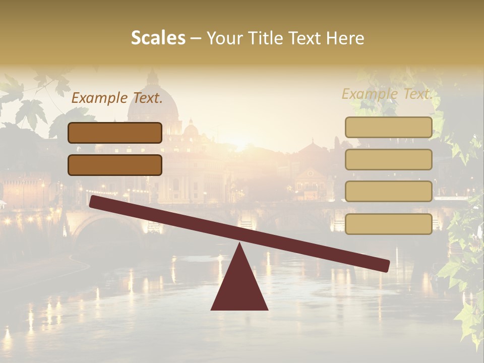 Dawn Evening Bridge PowerPoint Template