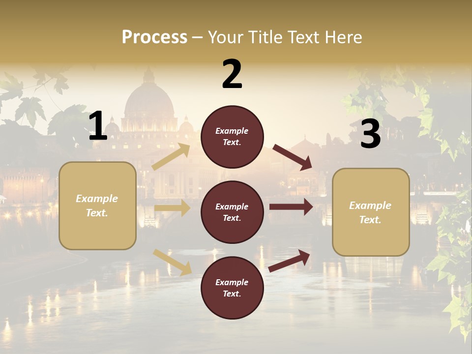 Dawn Evening Bridge PowerPoint Template