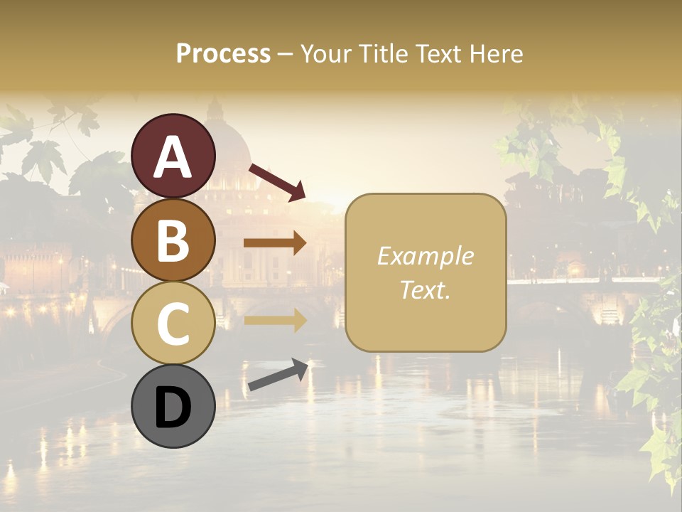 Dawn Evening Bridge PowerPoint Template